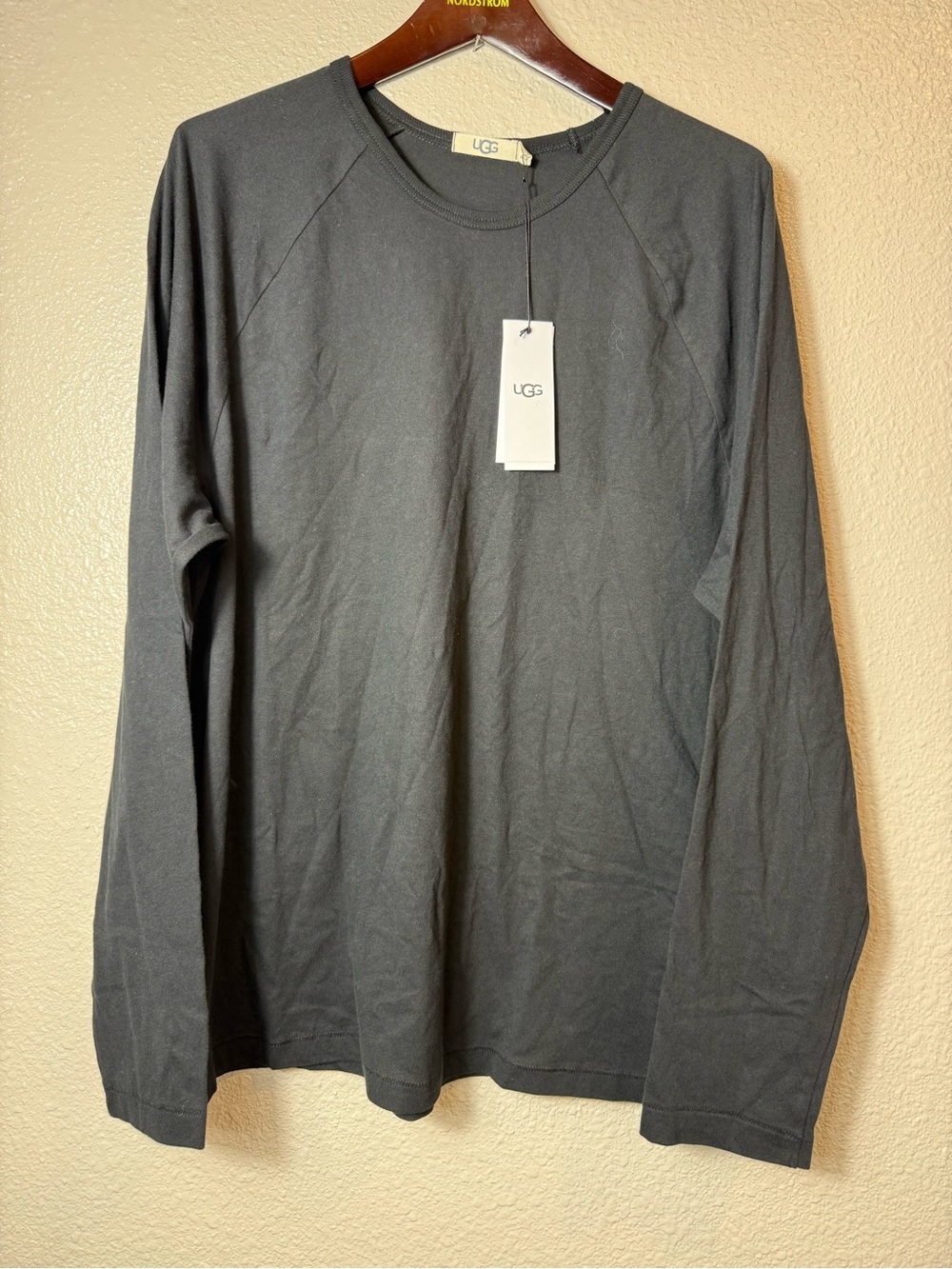 NWT UGG Men’s Steiner Long Sleeve Lounge Tee Crewneck Black Size L